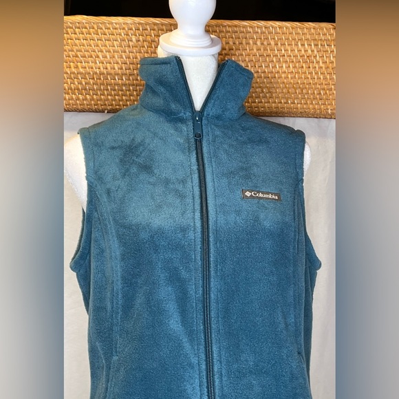 Columbia Deep Sage Green Fleece Vest Size Small - Picture 3 of 10